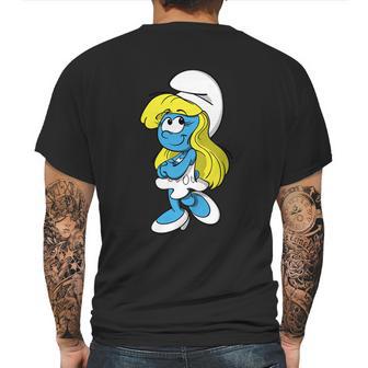 Smurfette Mens Back Print T-shirt | Favorety