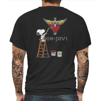 Snoopy Bon Jovi Mens Back Print T-shirt | Favorety CA