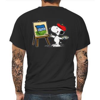 Snoopy Drawing Hertha Bsc Mens Back Print T-shirt | Favorety DE