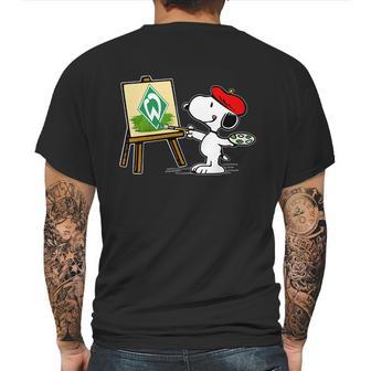 Snoopy Drawing Werder Bremen Mens Back Print T-shirt | Favorety UK