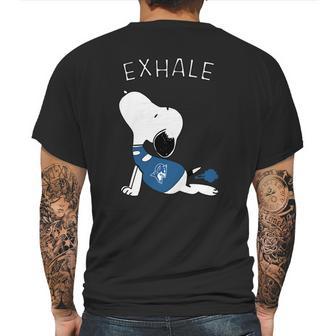 Snoopy Exhale Duke Mens Back Print T-shirt | Favorety