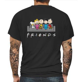 Snoopy Friends Tv Show Mens Back Print T-shirt | Favorety