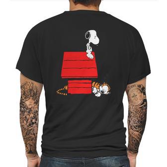 Snoopy And Hobbes Mens Back Print T-shirt | Favorety CA