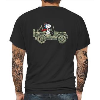 Snoopy Jeep Mens Back Print T-shirt | Favorety AU