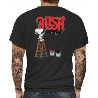 Snoopy Paint Rush Mens Back Print T-shirt | Favorety