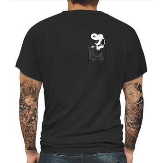 Snoopy Pocket Mens Back Print T-shirt | Favorety CA