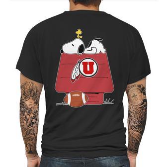 Snoopy Utah Utes Fans Mens Back Print T-shirt | Favorety DE