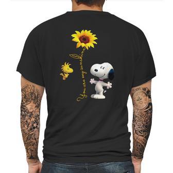 Snoopy And Woodstock You Are My Sunshine Mens Back Print T-shirt | Favorety