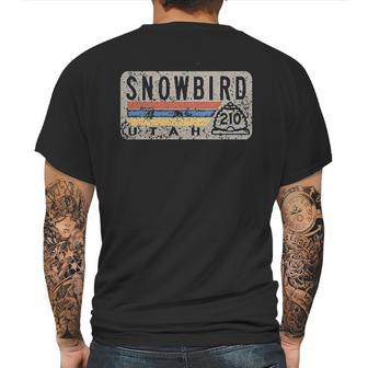 Snowbird Utah Mens Back Print T-shirt | Favorety