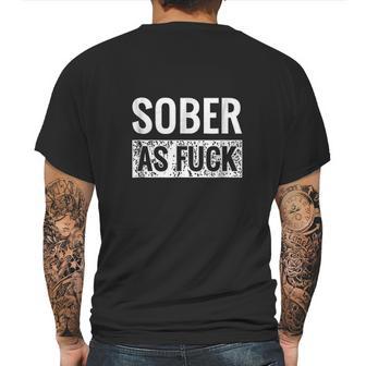 Sober Af Sobriety Af No Alcohol Drugs Rehab Mens Back Print T-shirt | Favorety UK