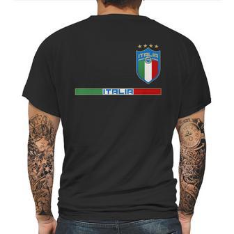 Soccer Team Championship Italia Italy Logo Mens Back Print T-shirt | Favorety