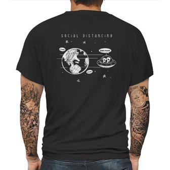 Social Distancing Aliens Distance Mens Back Print T-shirt | Favorety UK