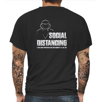 Social Distancing And Chill Introvert Gift Mens Back Print T-shirt | Favorety DE