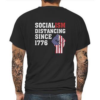 Socialism Distancing Since 1776 Raised Fist Mens Back Print T-shirt | Favorety DE