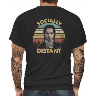 Socially Distant Vintage Wednesday Addams Lovers Mens Back Print T-shirt | Favorety DE