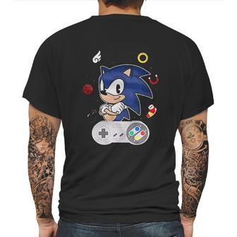 Sonic Cute Simple Black Mens Back Print T-shirt | Favorety CA