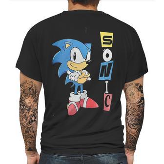 Sonic Hedgehog Cute Mens Back Print T-shirt | Favorety CA