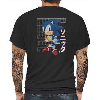 Sonic Hedgehog Digitized Art Mens Back Print T-shirt | Favorety CA