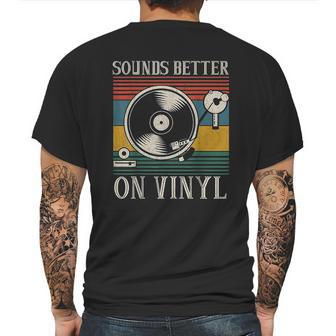 Sounds Better On Vinyl Record Album Mens Back Print T-shirt | Favorety AU