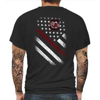 South Carolina Gamecocks American Flag Mens Back Print T-shirt | Favorety