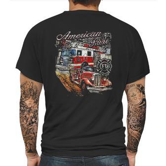 Spartan American Pride Firefighter Mens Back Print T-shirt | Favorety CA