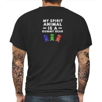 My Spirit Animal Is A Gummy Bear Fun Candy Mens Back Print T-shirt | Favorety