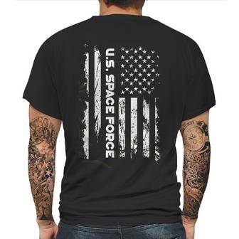 Spiritforged Apparel Us Space Force American Flag Mens Back Print T-shirt | Favorety