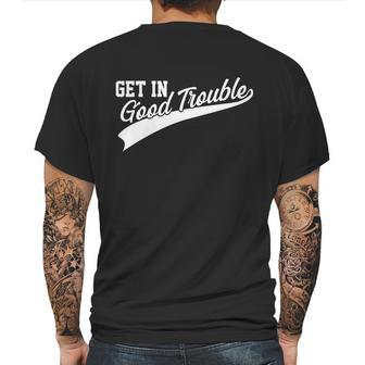 Sporty Get In Good Trouble John Lewis Tribute Mens Back Print T-shirt | Favorety UK