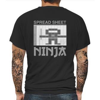 Spread Sheet Ninja Funny Office Party Excel Data Lover Mens Back Print T-shirt | Favorety UK