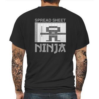 Spreadsheet Ninja Funny Office Party Excel Data Lover Mens Back Print T-shirt | Favorety