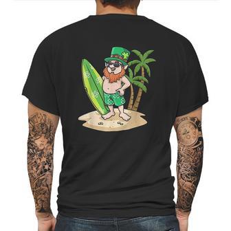 St Patricks Day Hawaiian For Men Leprechaun St Paddy Mens Back Print T-shirt | Favorety