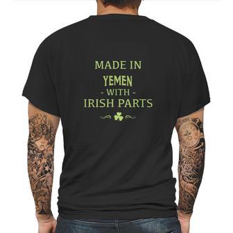 St Patricks Day Shamrock Made In Yemen With Irish Parts Country Love Proud Nationality Mens Back Print T-shirt | Favorety UK