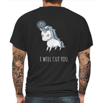 Stabby The Unicorn I Will Cut You Mens Back Print T-shirt | Favorety CA