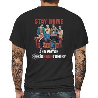 Stay Home And Watch Funny Social Distancing Mens Back Print T-shirt | Favorety CA