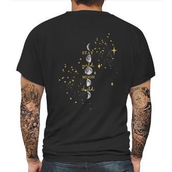 Stay Wild Moon Child Moon Phases Nature Mens Back Print T-shirt | Favorety UK