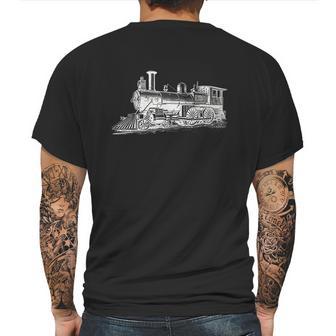 Steam Locomotive Train Engineer Railroad Mechanic Mens Back Print T-shirt | Favorety CA