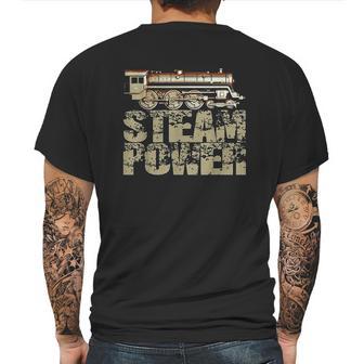 Steam Power Vintage Steam Engine Retro Mens Back Print T-shirt | Favorety CA