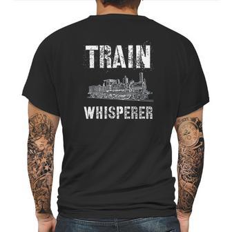 Steam Train Engineer Gifts Railfanning Model Railroad Gifts Mens Back Print T-shirt | Favorety