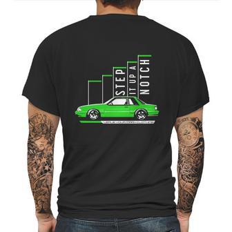 Step It Up A Notch Fox Body Ford Mustang T-Shirt Limted Edition Mens Back Print T-shirt | Favorety CA