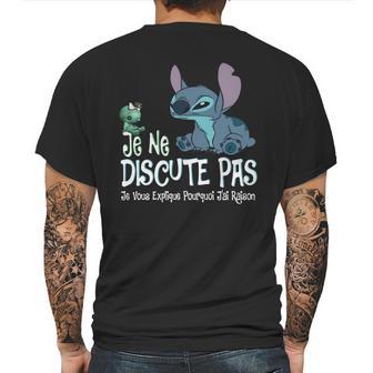 Stitch Je Ne Discute Pas Je Vous Explique Pourquoi Jai Raison Mens Back Print T-shirt | Favorety