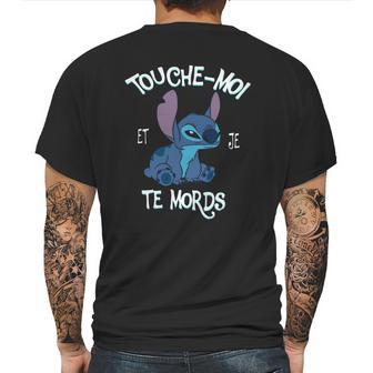 Stitch Touche Moi Et Je Te Mords Mens Back Print T-shirt | Favorety CA