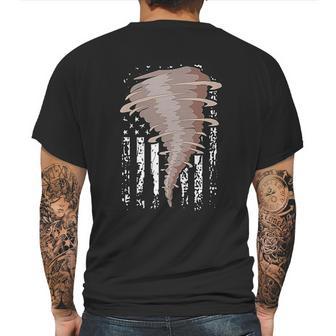 Storm Hunter American Flag Storm Chaser Tornado Gift Mens Back Print T-shirt | Favorety UK