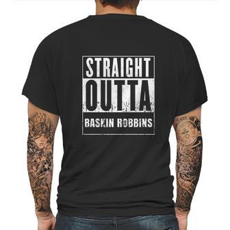 Straight Outta Baskin Robbins Movie And Fast Food Parody Mens Back Print T-shirt | Favorety DE