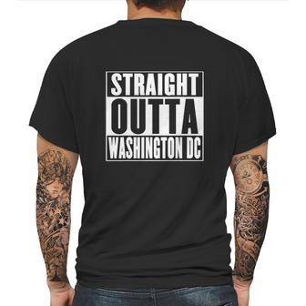 Straight Outta Washington Dc Mens Back Print T-shirt | Favorety DE