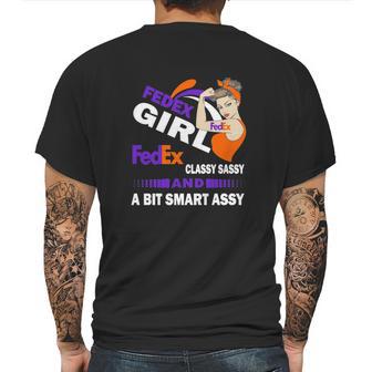 Strong Girl Fedex Classy Sassy And A Bit Smart Assy Mens Back Print T-shirt | Favorety DE