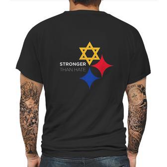 Stronger Than Hate Official Pittsburgh Steelers Steel City Star Of David Mens Back Print T-shirt | Favorety AU