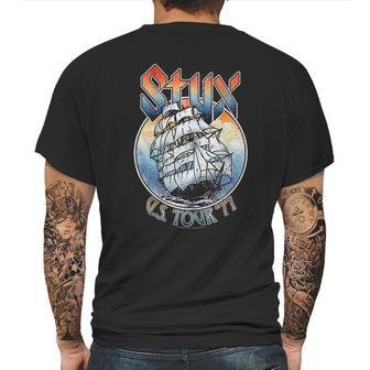 Styx 1977 Tour Black Mens Back Print T-shirt | Favorety