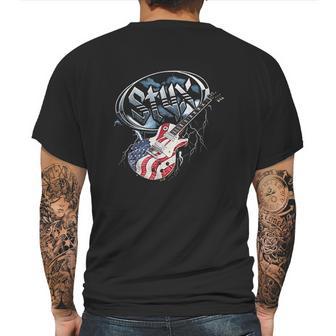 Styx Tall American Flag Guitar Mens Back Print T-shirt | Favorety DE