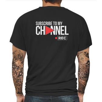 Subscribe To My Channel Mens Back Print T-shirt | Favorety CA