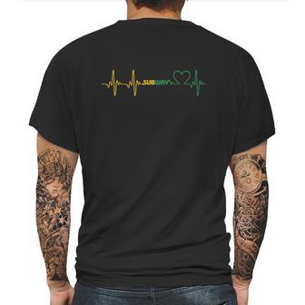 Subway Heart Mens Back Print T-shirt | Favorety